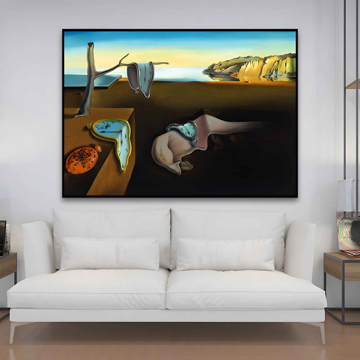 Surreal Salvador Dali Wall Art Brown the Persistence of Memory Painting ...