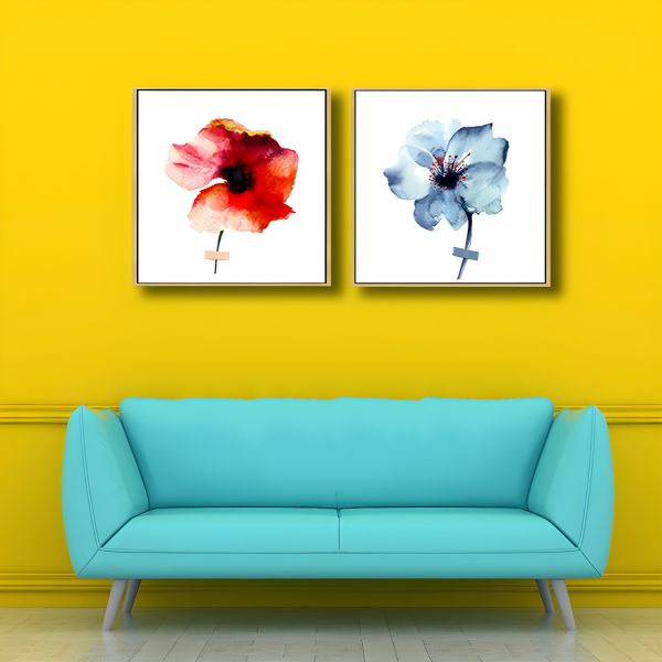 Pastel florals | floral textured on sale art