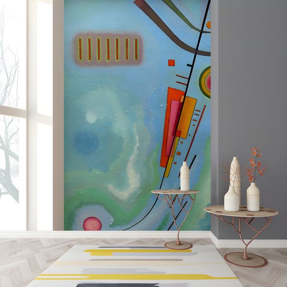 Illustration Abstract Wallpaper Mural Full Size Wall Art for Hallway ...