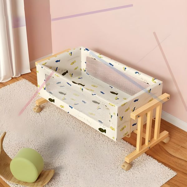 Bassinet with wood frame best sale