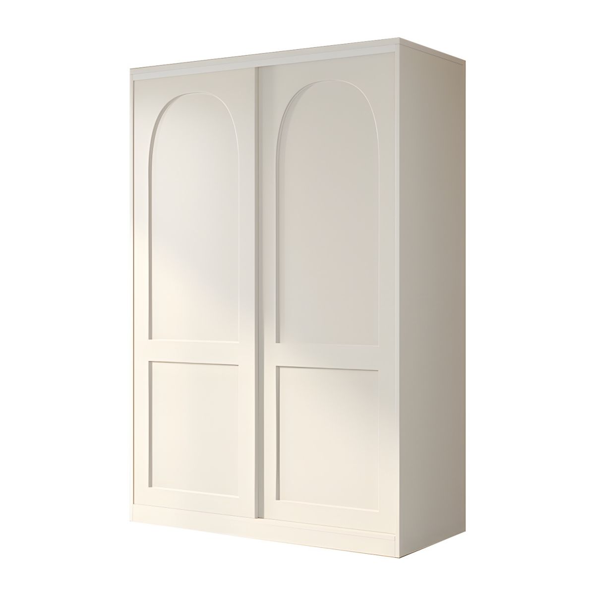 White Wood Kids Armoire with Shelves, Doors, and Clothing Rod ...