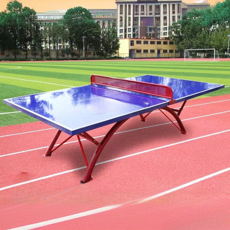 Indoor And Outdoor Ping Pong Table With Dark Blue Synthetic Laminate 